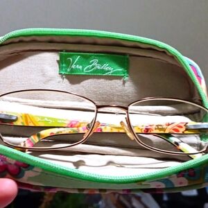 Vera Bradley Tutti Frutti signature reading glasses 52-16-135 with zip case
